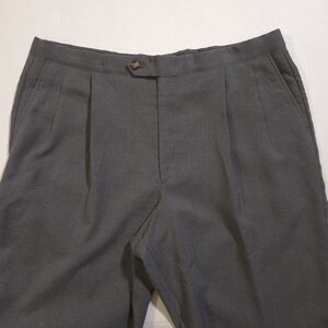 The Sansabelt System Men's Dress Pants 36x31 Slacks Gray Vintage Flat Front
